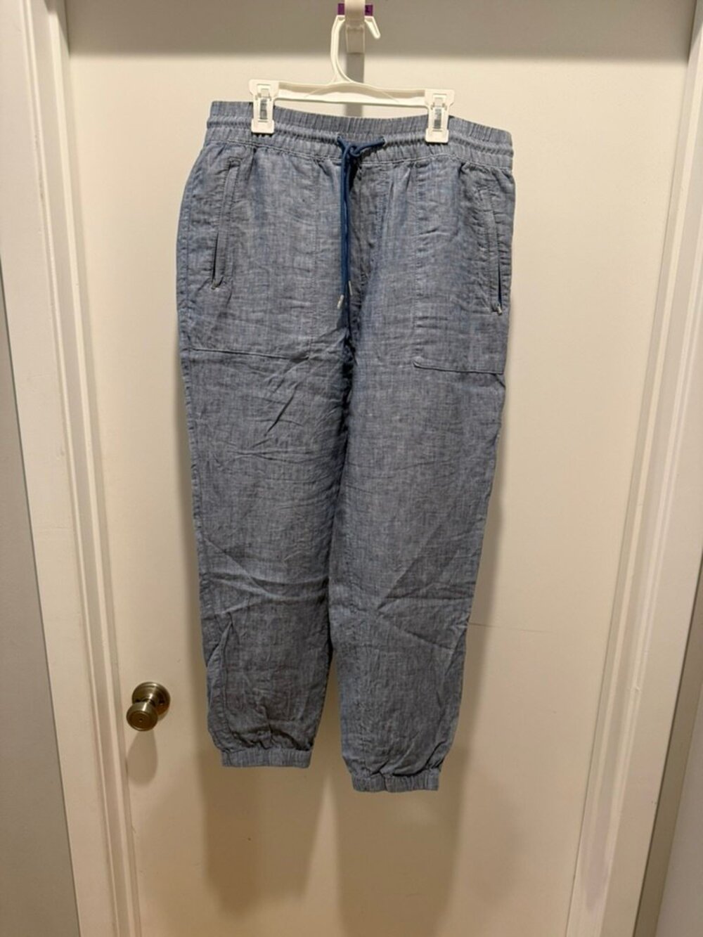 Athleta blue linen joggers - size 10